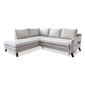 Coltar extensibil cu sezlong pe partea stanga Miuform Charming Charlie L, bej deschis imagine