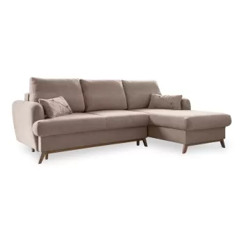 Coltar extensibil cu sezlong pe partea stanga Miuform Scandic Lagom, bej imagine