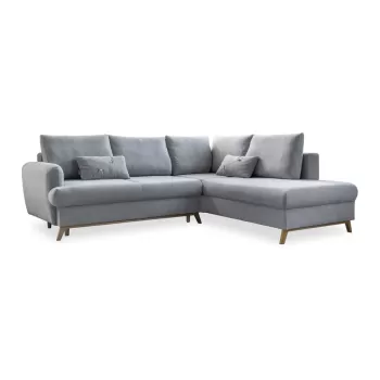 Coltar extensibil cu sezlong pe partea stanga Miuform Scandic Lagom L, gri deschis imagine