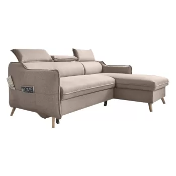 Coltar extensibil cu sezlong pe partea stanga Miuform Sweet Harmony, bej imagine