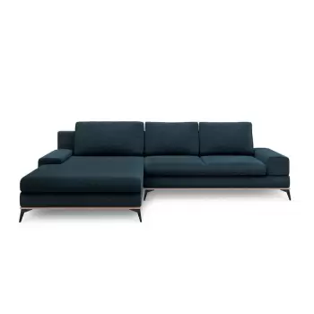 Coltar extensibil cu sezlong pe partea stanga Windsor & Co Sofas Planet, albastru petrol imagine