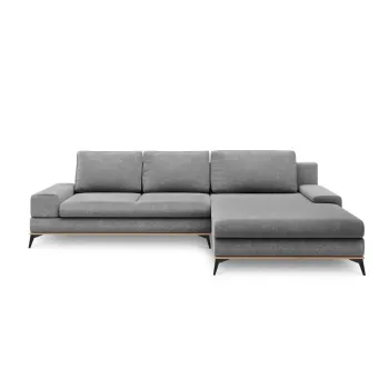 Coltar extensibil cu sezlong pe partea stanga Windsor & Co Sofas Planet, gri imagine