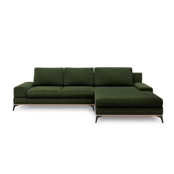 Coltar extensibil cu sezlong pe partea stanga, Windsor & Co Sofas Planet, verde smarald imagine
