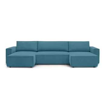 Coltar extensibil din reiat Bobochic Paris Nihad Panoramique, turcoaz, forma 