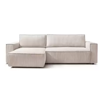 Coltar extensibil velur Bobochic Paris Nihad, alb - crem imagine