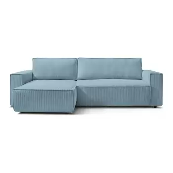 Coltar extensibil velur Bobochic Paris Nihad, albastru deschis imagine