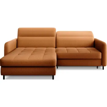 Coltar galben extensibil/cu spatiu de depozitare cu tapiterie din catifea (cu colt pe partea dreapta/cu sezlong) Gomsi - ELTAP imagine