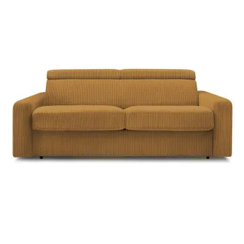 Coltar galben mustar extensibil cu tapiterie din catifea reiata Monaco - Bobochic Paris imagine