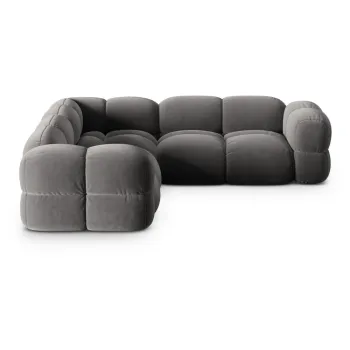 Coltar gri cu tapiterie din catifea Loretto - Cosmopolitan Design imagine