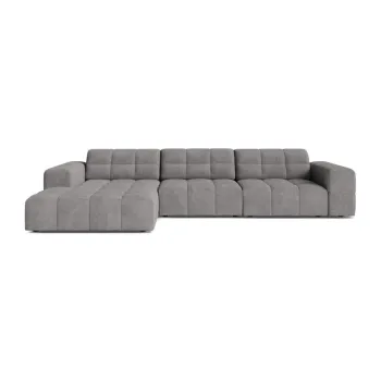 Coltar gri cu tapiterie din chenille (cu colt pe partea dreapta/cu sezlong) Chicago - Cosmopolitan Design imagine