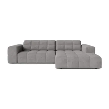 Coltar gri cu tapiterie din chenille (cu colt pe partea stanga/cu sezlong) Chicago - Cosmopolitan Design imagine