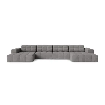 Coltar gri cu tapiterie din chenille (in forma de 