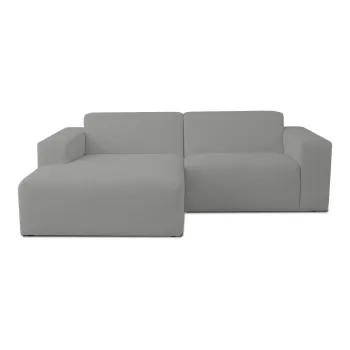 Coltar gri cu tapiterie din stofa boucle (cu colt pe partea dreapta) Roxy - Scandic imagine