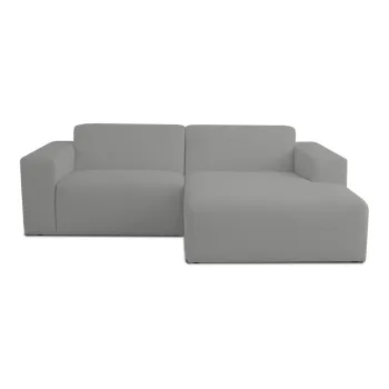 Coltar gri cu tapiterie din stofa boucle (cu colt pe partea stanga ) Roxy - Scandic imagine