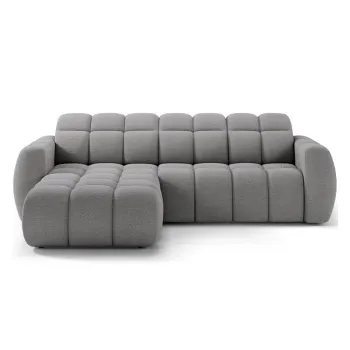 Coltar gri cu tapiterie din tesatura boucle (cu colt pe partea dreapta/cu sezlong) Fanito - ELTAP imagine