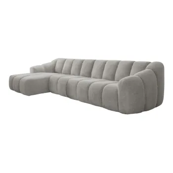 Coltar gri deschis (cu colt pe partea dreapta/cu sezlong) Shell - Miuform imagine