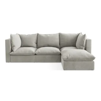 Coltar gri deschis (cu colt pe partea stanga/cu sezlong) Manao - Makamii imagine