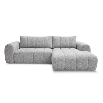 Coltar gri deschis (cu colt pe partea stanga/cu sezlong) Nesty - Bobochic Paris imagine