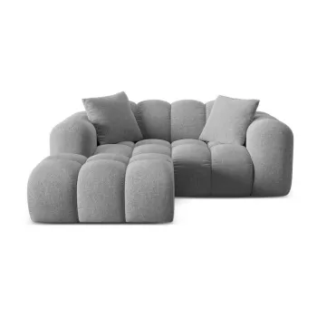 Coltar gri deschis cu tapiterie din chenille (cu colt pe partea dreapta/cu sezlong) Treno - Cosmopolitan Design imagine