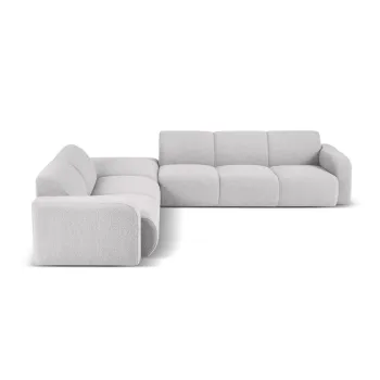 Coltar gri deschis cu tapiterie din stofa boucle (colt dreapta) Molino - Micadoni Home imagine