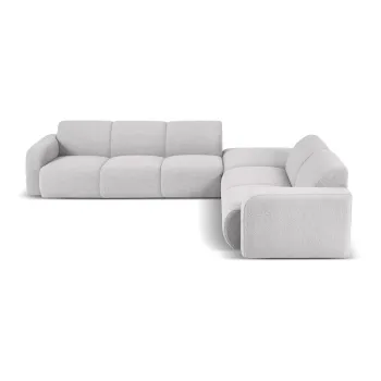 Coltar gri deschis cu tapiterie din stofa boucle (colt stanga) Molino - Micadoni Home imagine