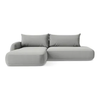 Coltar gri deschis extensibil (cu colt pe partea dreapta/cu sezlong) Hale - Makamii imagine