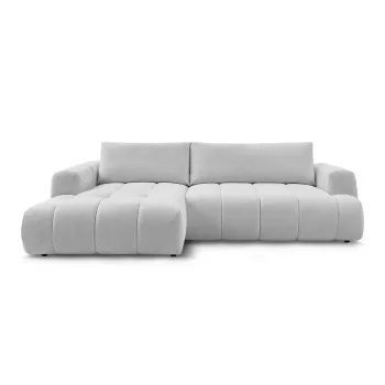 Coltar gri deschis extensibil/cu spatiu de depozitare (cu colt pe partea dreapta/cu sezlong) Fuji - Bobochic Paris imagine