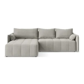 Coltar gri deschis extensibil/cu spatiu de depozitare (cu colt pe partea dreapta/cu sezlong) Moku - Makamii imagine