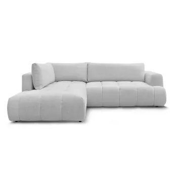 Coltar gri deschis extensibil/cu spatiu de depozitare (cu colt pe partea dreapta/in forma de 