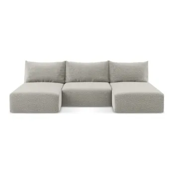 Coltar gri deschis extensibil/cu spatiu de depozitare Kalena - Makamii imagine