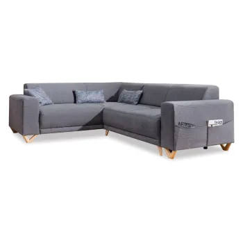 Coltar gri extensibil/cu spatiu de depozitare (cu colt pe partea dreapta/in forma de 