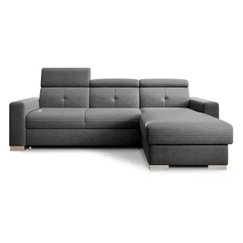 Coltar gri extensibil/cu spatiu de depozitare (cu colt pe partea stanga/cu sezlong) Fresia - ELTAP imagine