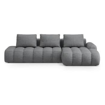 Coltar gri extensibil/cu spatiu de depozitare (cu colt pe partea stanga/cu sezlong) Linz - Cosmopolitan Design imagine