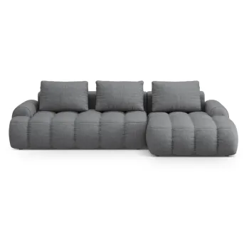 Coltar gri extensibil/cu spatiu de depozitare (cu colt pe partea stanga/cu sezlong) Linz - Cosmopolitan Design imagine