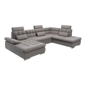 Coltar gri extensibil/cu spatiu de depozitare (cu colt pe partea stanga/in forma de 