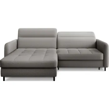 Coltar gri extensibil/cu spatiu de depozitare cu tapiterie din catifea (cu colt pe partea dreapta/cu sezlong) Gomsi - ELTAP imagine