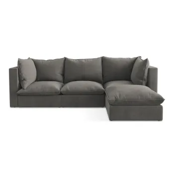 Coltar gri inchis (cu colt pe partea stanga/cu sezlong) Manao - Makamii imagine