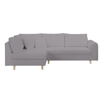 Coltar gri inchis cu tapiterie din stofa boucle (cu colt pe partea dreapta) Ariella - Ropez imagine