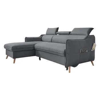 Coltar gri inchis extensibil (cu colt pe partea dreapta) Sweet Harmony - Miuform imagine