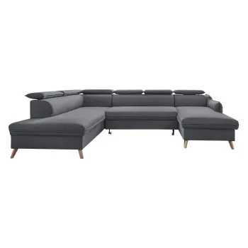 Coltar gri inchis extensibil (cu colt pe partea dreapta) Sweet Harmony - Miuform imagine