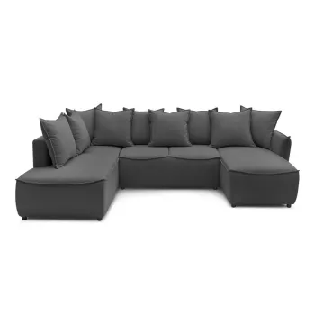 Coltar gri inchis extensibil (cu coltar pe partea dreapta) Leon - Bobochic Paris imagine