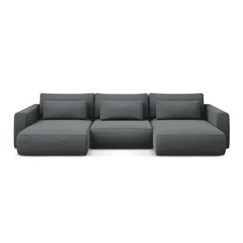 Coltar gri inchis extensibil/cu spatiu de depozitare (in forma de 