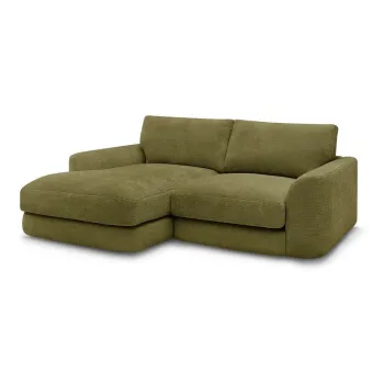 Coltar kaki cu tapiterie din chenille (cu colt pe partea dreapta/cu sezlong) Leonore - Bobochic Paris imagine