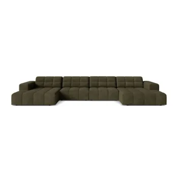 Coltar kaki cu tapiterie din chenille (in forma de 