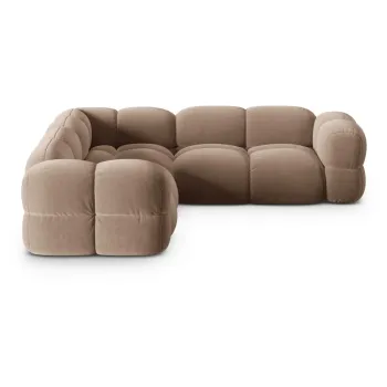 Coltar maro cu tapiterie din catifea Loretto - Cosmopolitan Design imagine