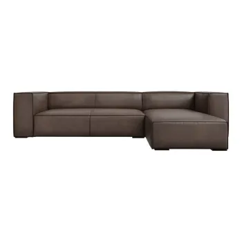 Coltar maro cu tapiterie din piele (cu sezlong pe partea stanga ) Madame - Windsor & Co Sofas imagine