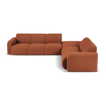 Coltar maro cu tapiterie din stofa boucle (colt stanga) Molino - Micadoni Home imagine