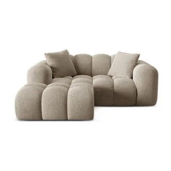 Coltar maro deschis cu tapiterie din chenille (cu colt pe partea dreapta/cu sezlong) Treno - Cosmopolitan Design imagine