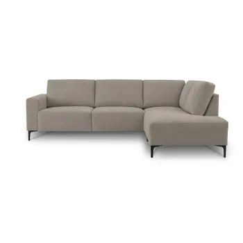 Coltar maro deschis cu tapiterie din chenille (cu colt pe partea stanga/in forma de 