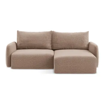 Coltar maro deschis extensibil/cu spatiu de depozitare (cu colt pe partea stanga) Kalena - Makamii imagine